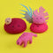 DASHDU - Sassy Stegosaurus - Mini Pink Felt Dinosaur